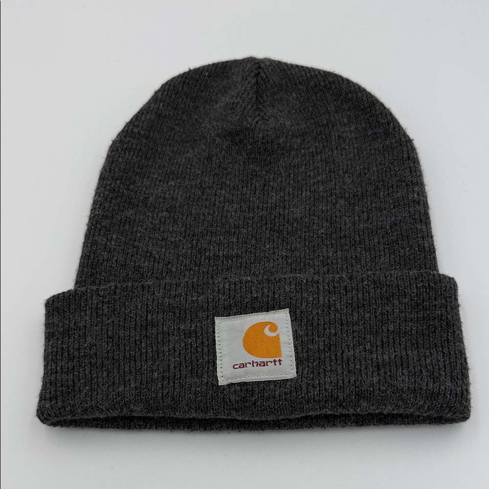 Classic Carhartt Charcoal Knit Cuffed Beanie